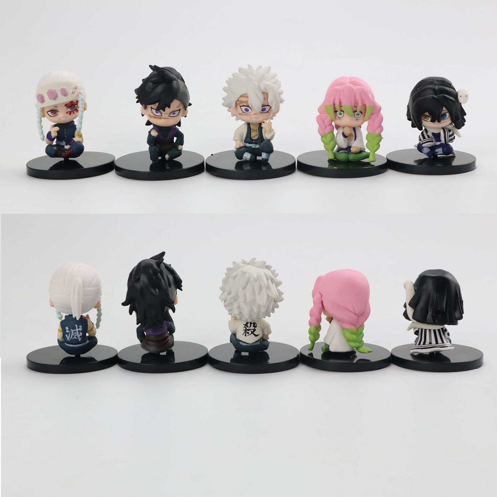 Anime Action Figure Demon Slayer Sitting Kimetsu No Yaiba Stove Door Tanjirou Nezuko Shanyi Cartoon Doll Gashapon