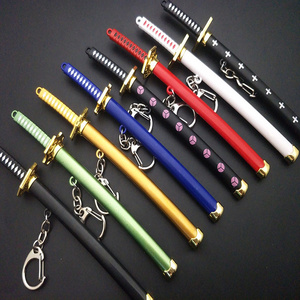 2023 Anime Zoro  Santoryu Sword Weapon Model Metal Keychain