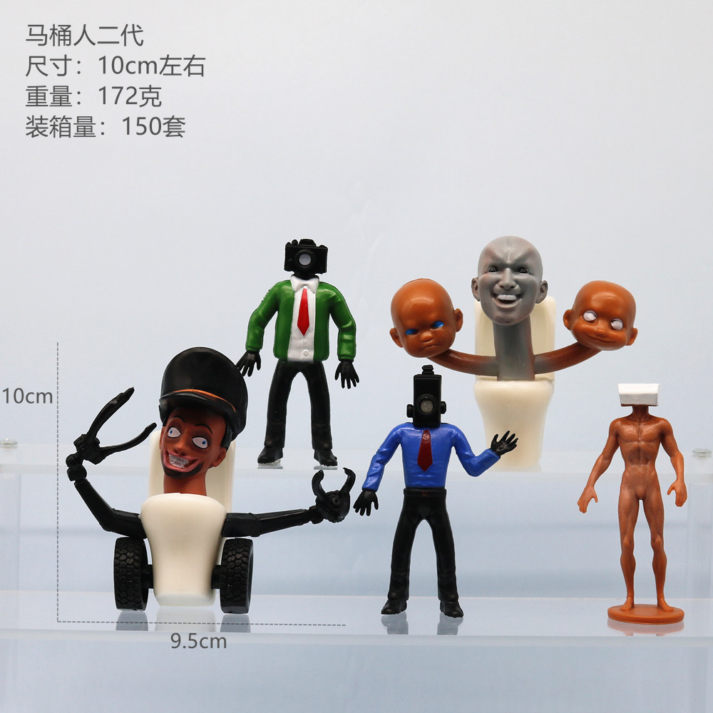 Wholesale Anime Skibidi Toilet PVC Model Cartoon Action Figure Toys