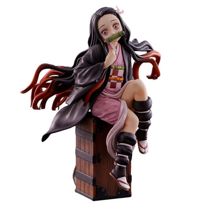 2023 Demon Slayer: Kimetsu No Yaiba Figure Kamado Nezuko /Agatsuma Zenitsu 1/8 Scale Anime Chibi Figure Action Figure