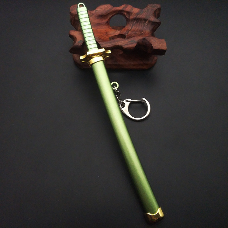 2023 Anime Zoro  Santoryu Sword Weapon Model Metal Keychain