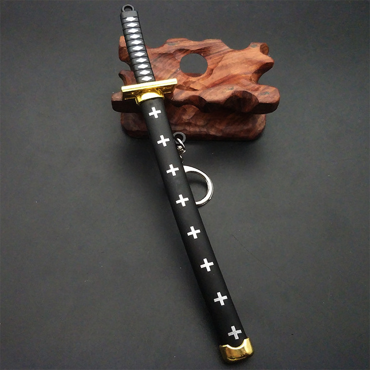 2023 Anime Zoro  Santoryu Sword Weapon Model Metal Keychain