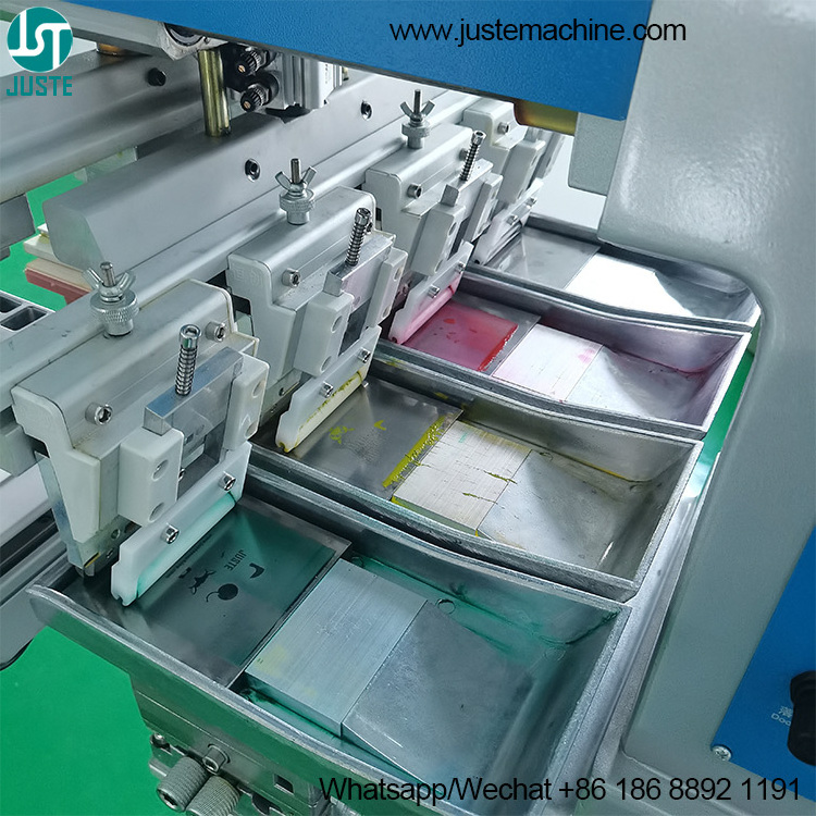 4 Color Pad Printing Machine Tampografia Round Ink Cup Tray Tampo 4 Colour Pad Printer For Lego Toys Ceramic Plates