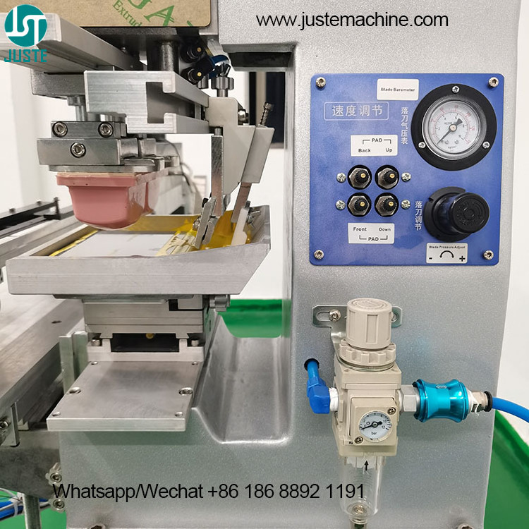 Custom Pad Printer Sanitary Servo Shutter Parts Pad Printing Machine With Vibratory Bowl Feeder For Pencil Satellite Deep Dish