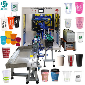 Plastic Cup Silk Screen Printing Machine 2 4 6 Multi Color Full Automatic Auto Print Paper Cups Screen Printers For Glass Bottle