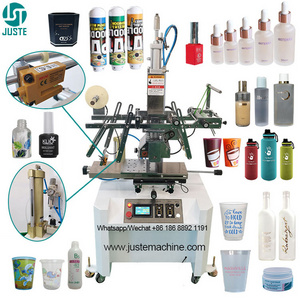 Large Digital Hot Stamping Machine Roll To Roll Pneumatic Automatic Hot Foil Stamping Machine For Plastic Glass Bottle Pencil