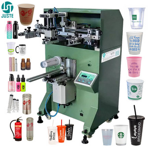 High speed round circular screen printer 1 color on paper cup disposable cups silk screen printing machine for pp plastic cup