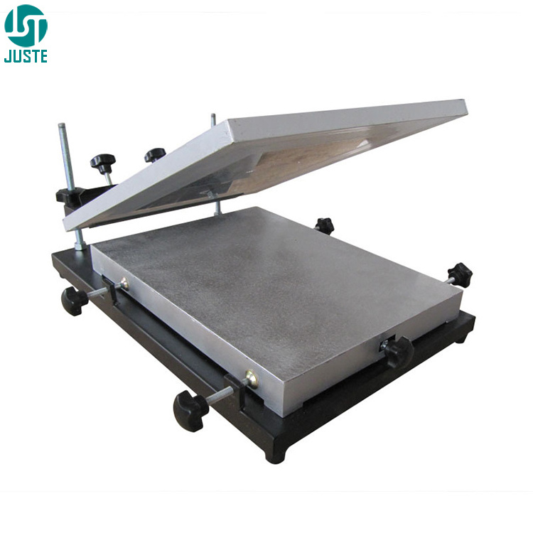 Manual Flat Hand Screen Printing Machine Mini Desktop Serigrafia Small Size Desk Top Print Silk Screen Printer For Road Sign