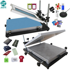 Manual Flat Silk Screen Printing Machine One Station Print Screen Printer