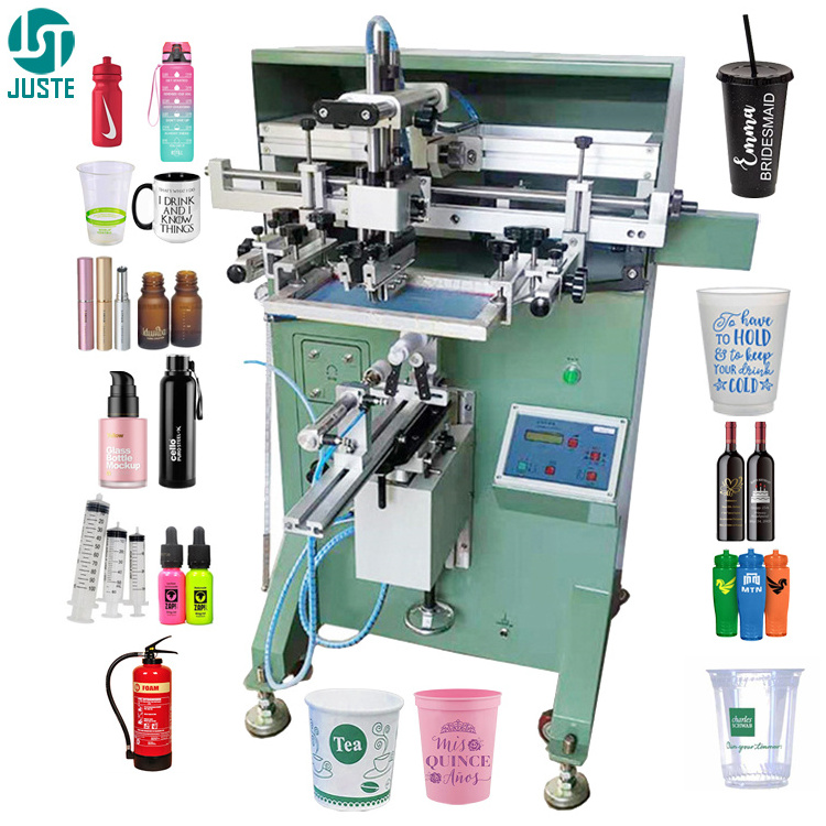 Manual cup tube mug screen printer automatic cured mini cap spice lotion gel polish pet bottle silk screen printing machine