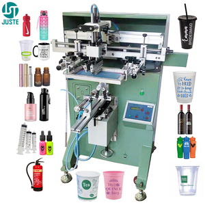 Manual cup tube mug screen printer automatic cured mini cap spice lotion gel polish pet bottle silk screen printing machine