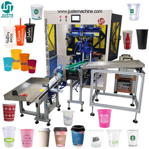 Screen Printer Auto Screen Printing Machine For Plastic Cup PP Cup Plastic Round Article Lipstick Container Object Plastic Pipe