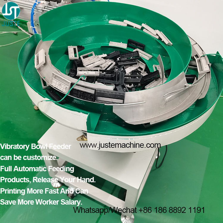 Custom Pad Printer Sanitary Servo Shutter Parts Pad Printing Machine With Vibratory Bowl Feeder For Pencil Satellite Deep Dish