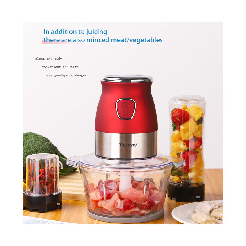 2L glass bowl 300W multifunctional food processor machine  4 in 1 fruit juice for kitchen appliance meat chopper