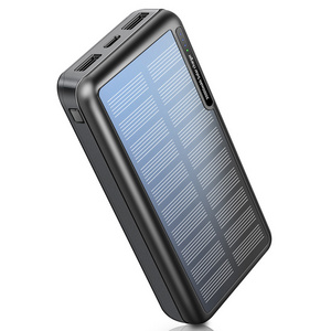 Portable Solar Panel Power Bank 20000mah Waterproof Fast Charger Travel Powerbank