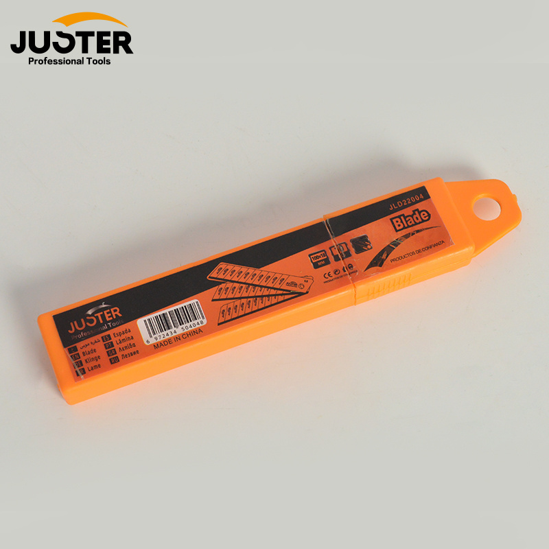 JUSTER Hot sale 10 pieces/box Utility knife blade 18mm snap off cutter knife blade