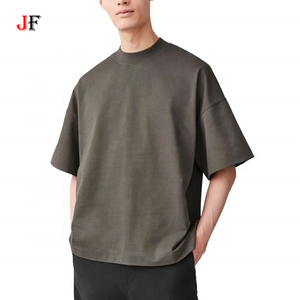 Cotton Tshirts 100% Cotton 260 GSM Short Sleeve Men Heavy Oversized Black Box T Shirt Boxy Fit Blank Tee Shirts