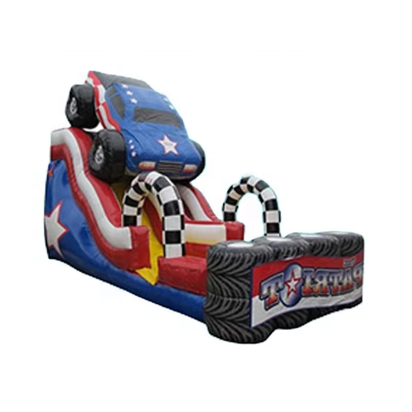 Commercial giant monster truck inflatable slides water slide for sale for adult