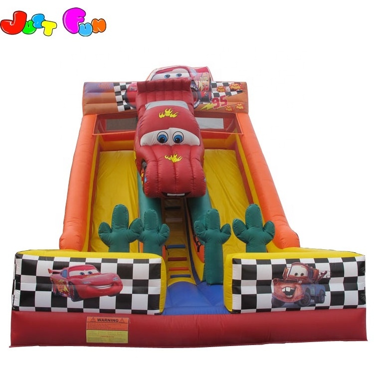 The Cars Inflatable Slide for kids dry slide party uses