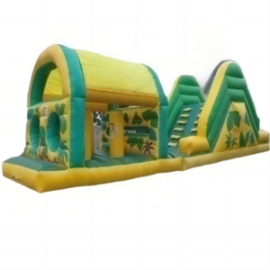 outdoor indoor playground jungle gym inflatables obstacle course with slide for kids