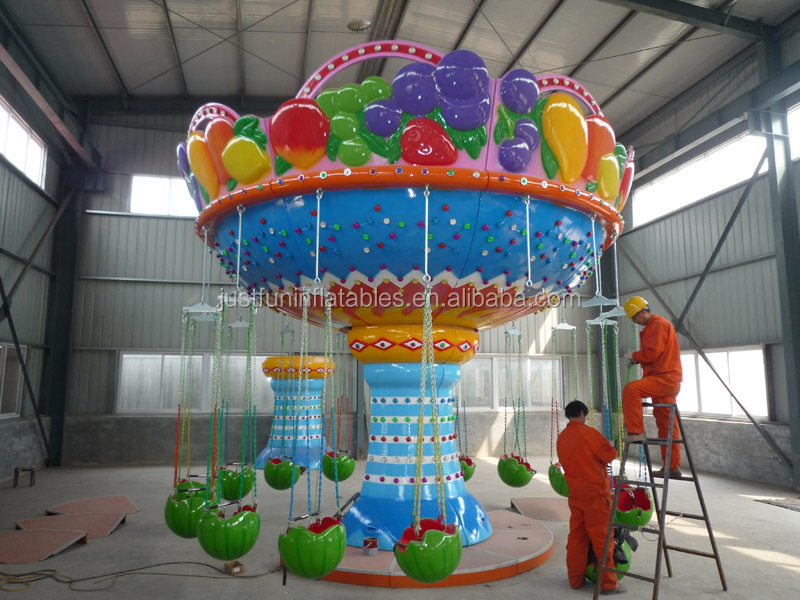 Amusement park flying chairs rotating fruit flying chairs watermelon flying chairs for sale