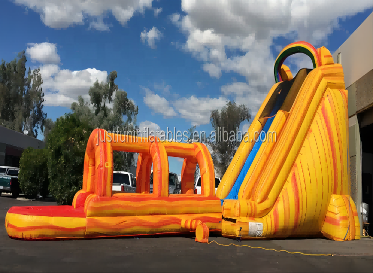 27ft tall wonderful swimming pool inflatable water slide adult with detachable pool and slip slide