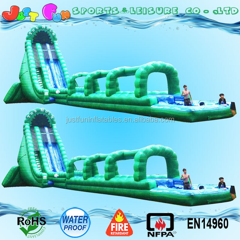 Hotsale giant inflatable water slip n slide double lane big slip and slide for kids/adults