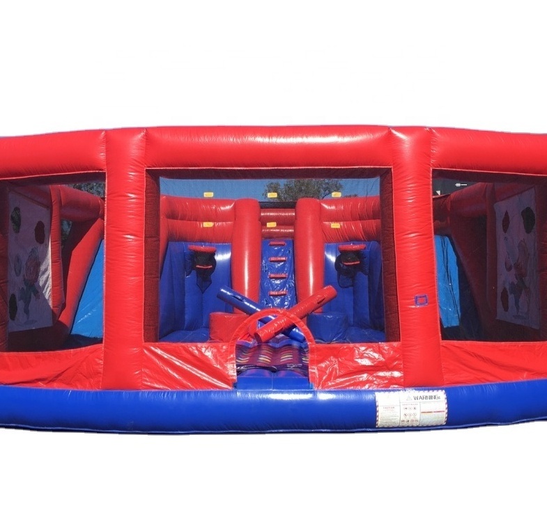 Inflatable interactive adults sports games twist with basketball hoop and and slide gladiator joust for adults