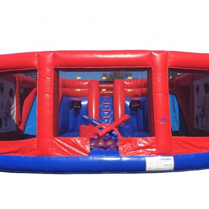 Inflatable interactive adults sports games twist with basketball hoop and and slide gladiator joust for adults