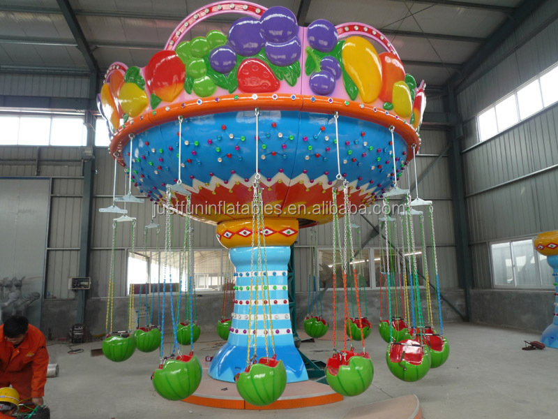 Amusement park flying chairs rotating fruit flying chairs watermelon flying chairs for sale