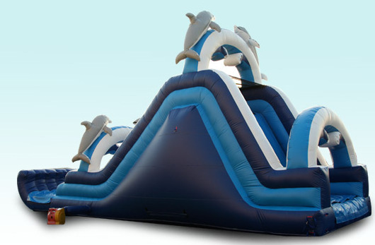 dolphins inflatable water slide pool with cheap prices inflatable mini swimming pool  for kids