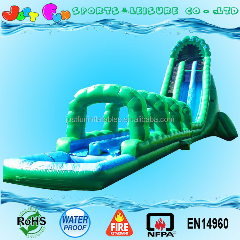 Hotsale giant inflatable water slip n slide double lane big slip and slide for kids/adults