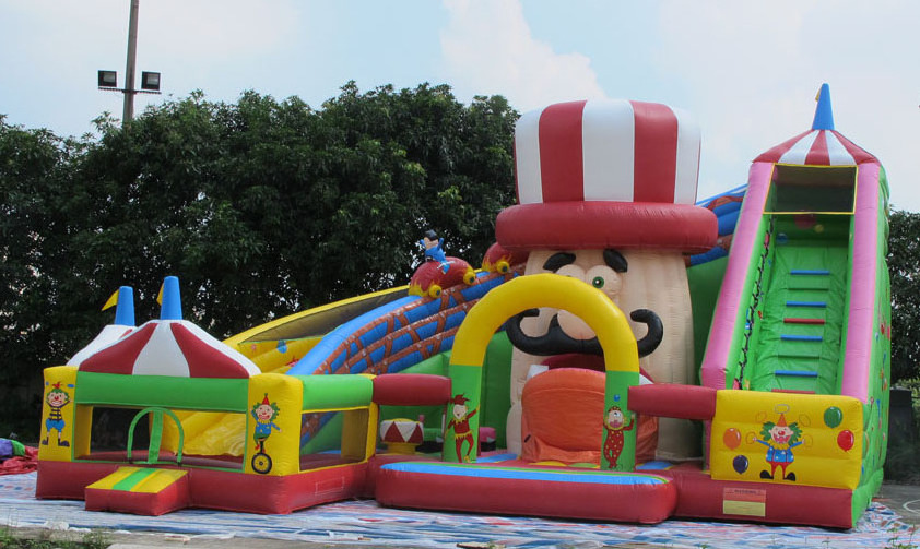 PVC tarpaulin circus inflatable playground fun city for kids