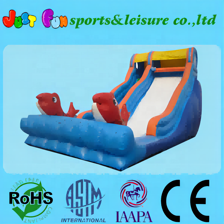 cheap inflatable fish slide for kids, big kahuna inflatable water slide