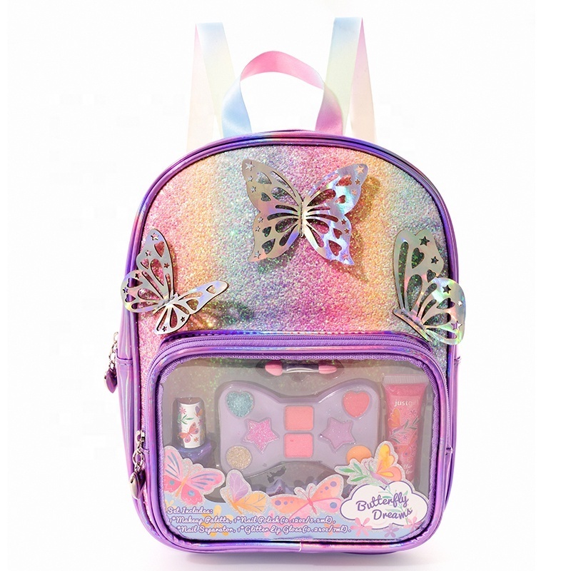 Kids Makeup Kit for Girl Washable Real Make Up Play Set with Cosmetic Bag Pretend Beauty Set Princess Dress Up Girls Toys