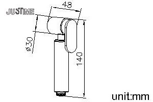 JUSTIME Minimalist Style Stainless Steel Shattaf Bidet Sprayer For Personal Hygiene