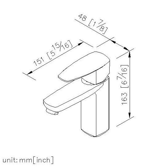 JUSTIME Brass Chrome Single Handle Basin Faucet