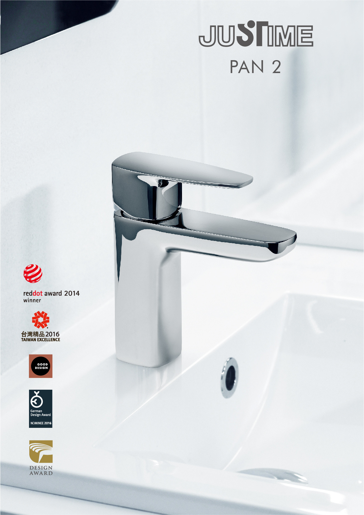 JUSTIME Brass Chrome Single Handle Basin Faucet