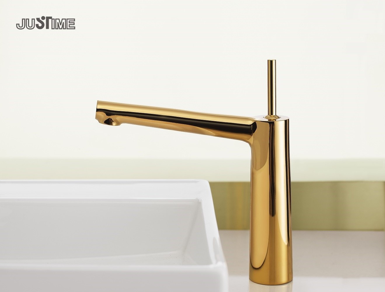 JUSTIME Single Handle Chrome Plating Brass Basin Faucet