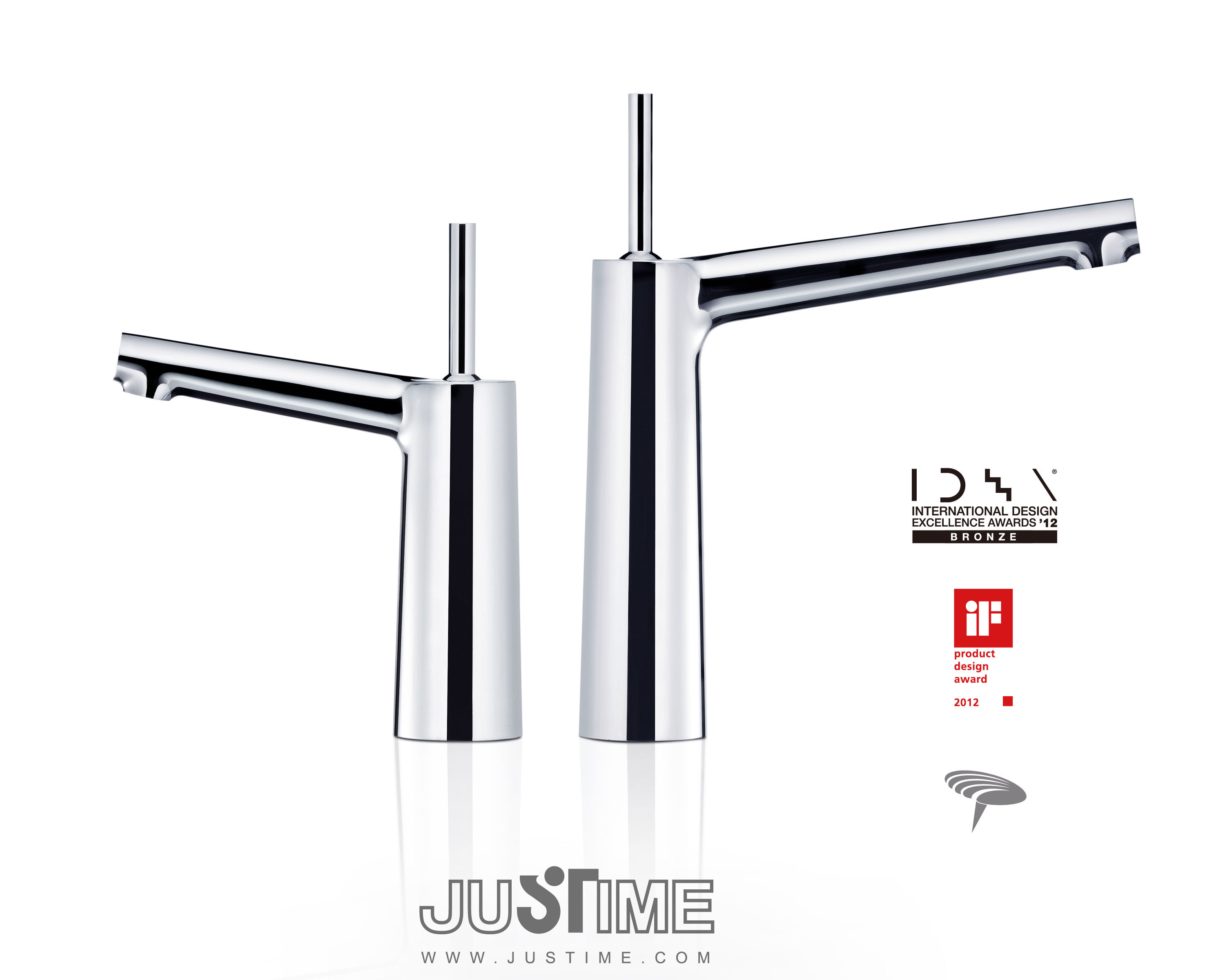 JUSTIME Single Handle Chrome Plating Brass Basin Faucet