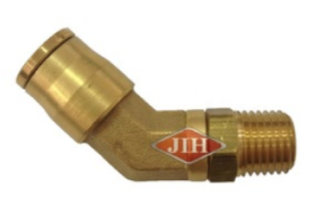 Push to swivel male elbow , push in 45 elbow  DOT Air Brake Brass Fittings for Nylon Tube brass brake DOT fittings