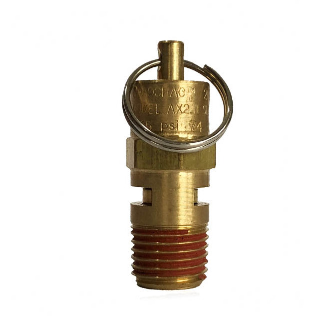 ASME Safety Valve with 1/4 NPT thread for Compressors, brass valves 205psi