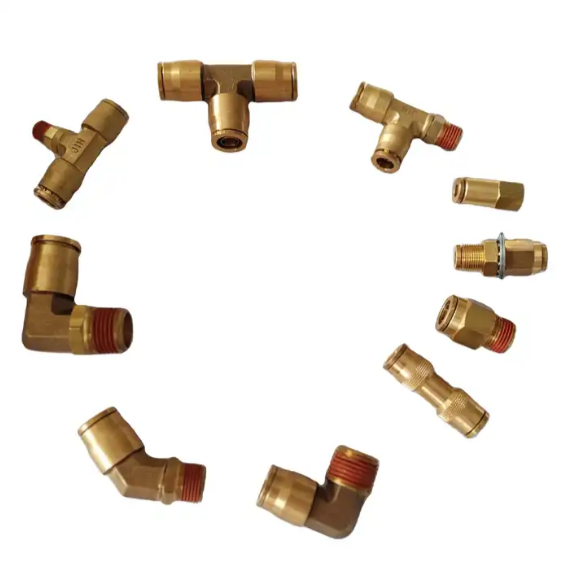 Female Bulkhead Union Push to Union  Push to connect union  SAE/DOT Air Brake Brass Fittings for Heavy Duty Vehicle Nylon