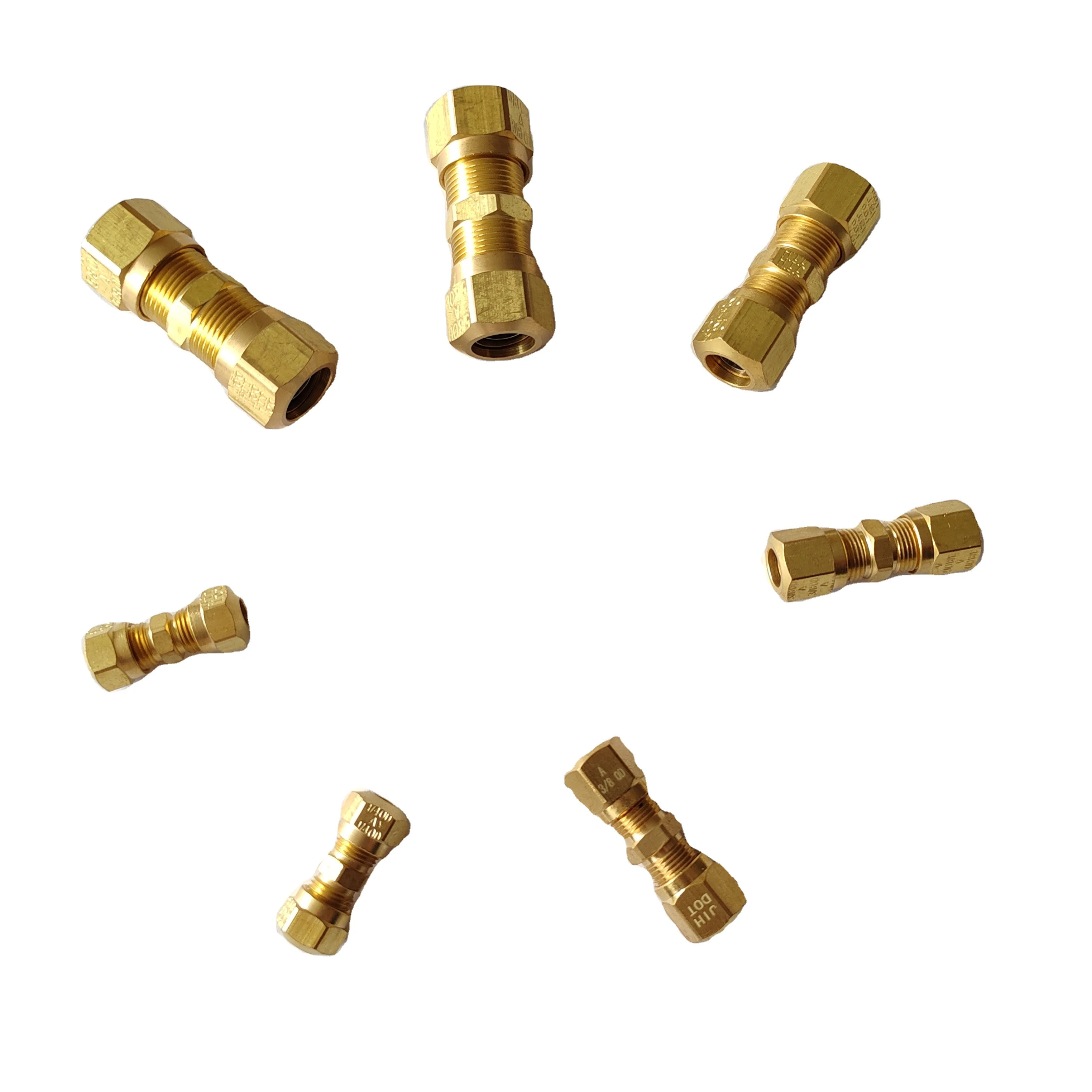 DOT Air Brake Fittings  Connectors for  Air Brake System Brass Fittings for Nylon Tubes Fittings for Heavy Duty Vehicles