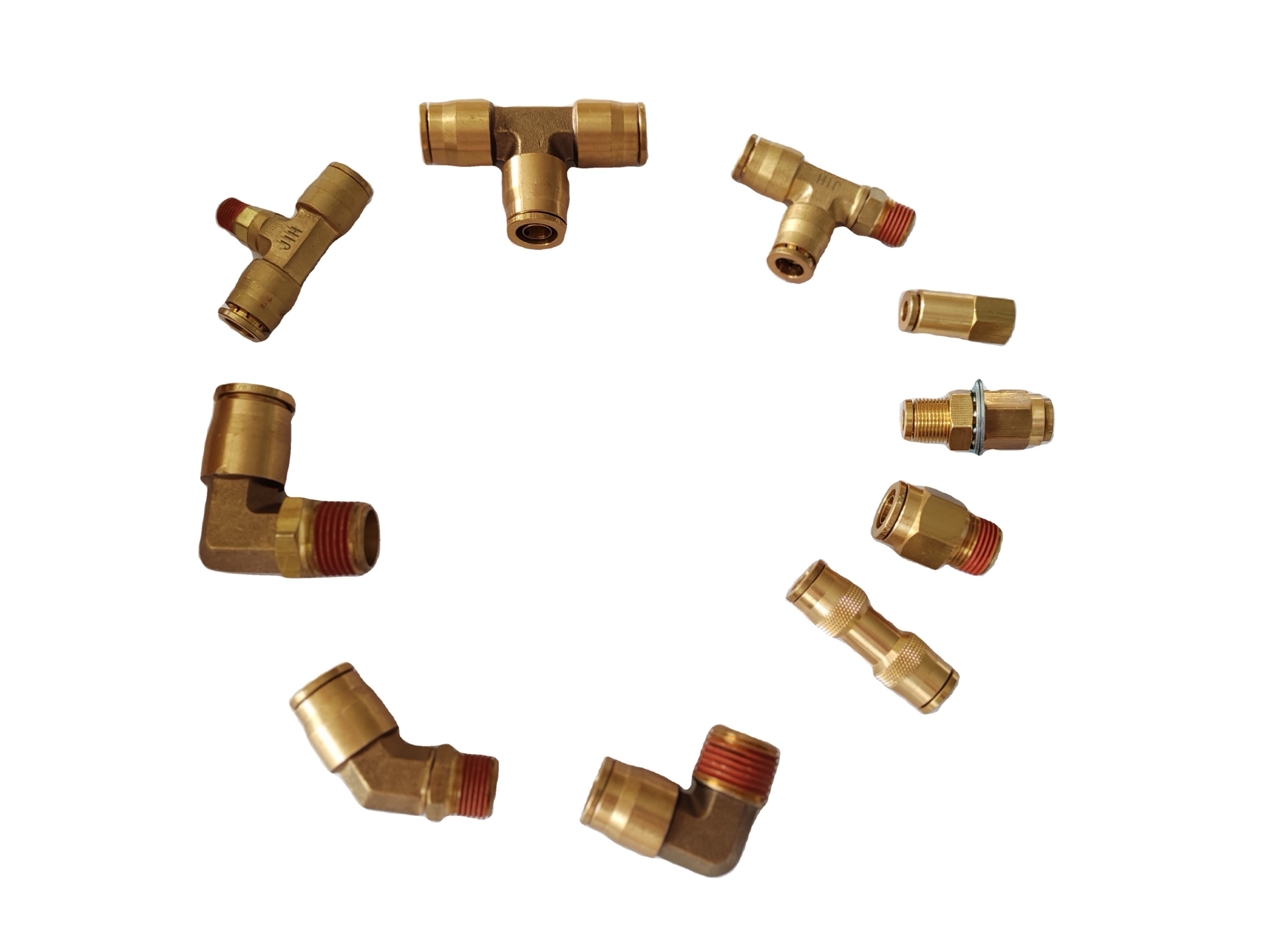 Push to swivel male elbow , push in 45 elbow  DOT Air Brake Brass Fittings for Nylon Tube brass brake DOT fittings