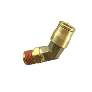 Push to swivel male elbow , push in 45 elbow  DOT Air Brake Brass Fittings for Nylon Tube brass brake DOT fittings