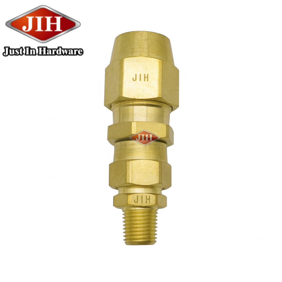 Rubber Air Brake Male Connector Body  SAE/DOT Air Brake Brass Fittings for Rubber Hose ID 3/8