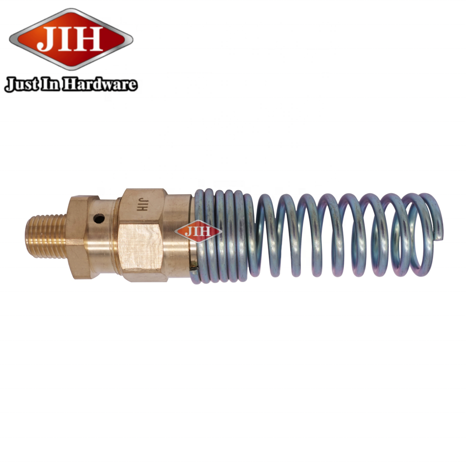 Nut and spring for rubber air brake assembly  SAE/DOT Air Brake Brass Fittings for Hose Ends Rubber Hose ID 3/8