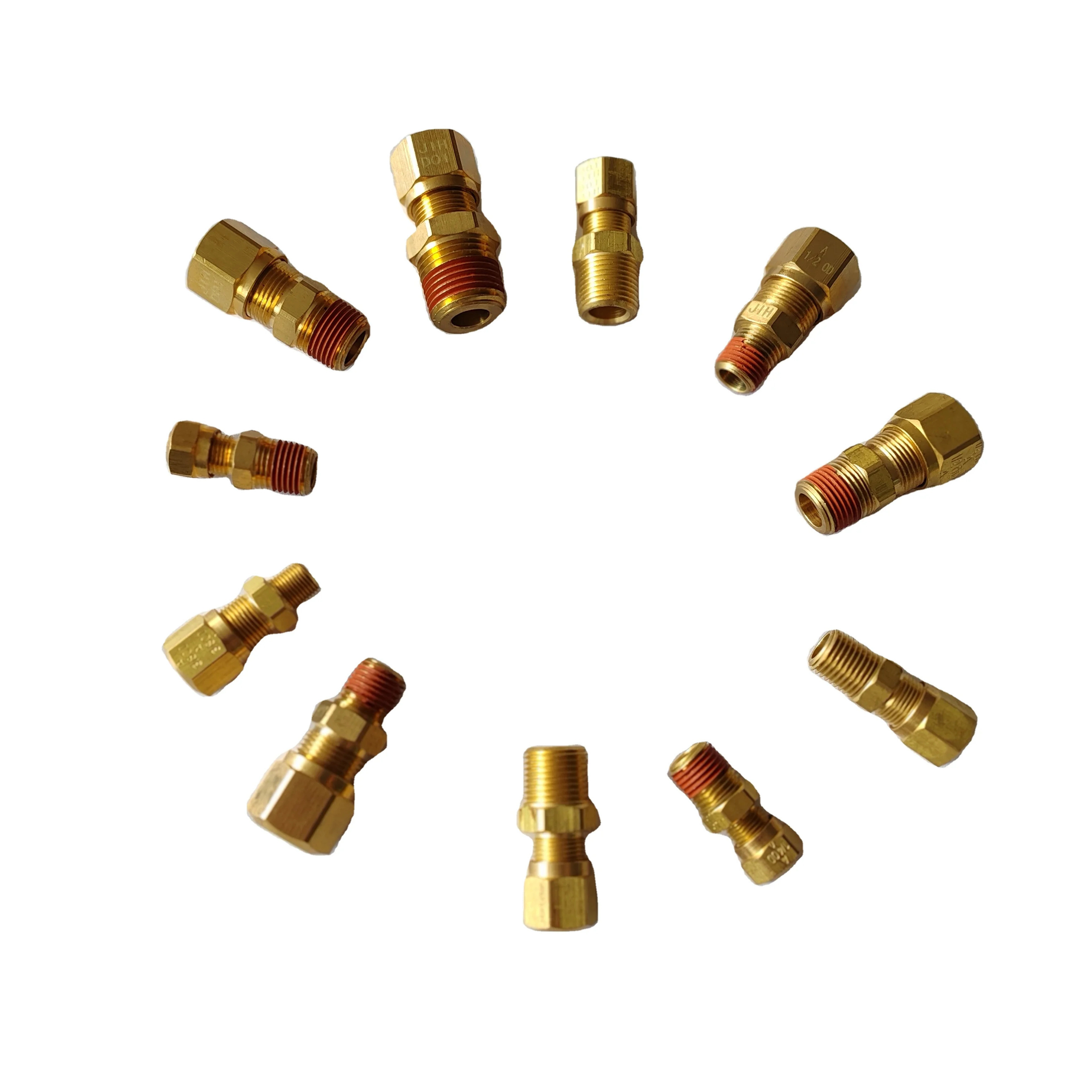 DOT Air Brake Fittings  Connectors for  Air Brake System Brass Fittings for Nylon Tubes Fittings for Heavy Duty Vehicles