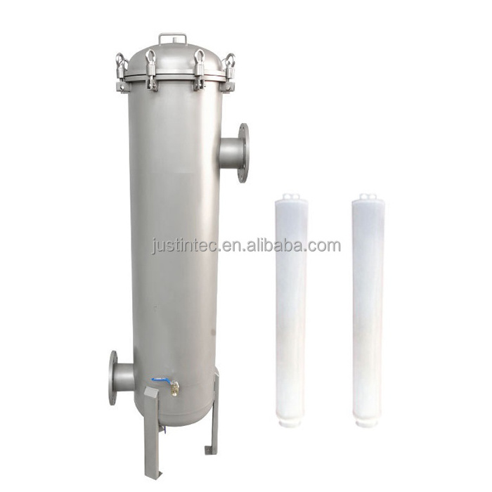 Brackish water 40inch 60-120 TPH 3 Elements Stainless Steel High Flow Filter Housing